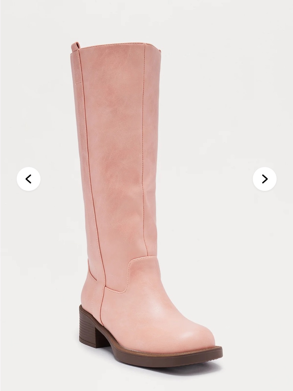 Fashion Nova Blush Pink Over-the-Knee Block Heel Boots